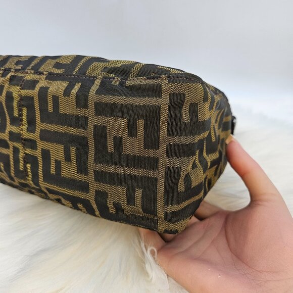 Fendi Zucca Monogram Canvas PM Pouch Bag - Picture 9 of 17
